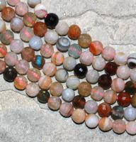 Achat multicolor - Kugel - facettiert - 6mm - Kettenstrang