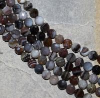 Botswana Achat - Kugel - facettiert - 8mm - Kettenstrang