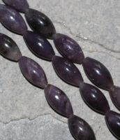 Lepidolith - Olive- 16x8mm - Kettenstrang