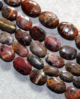 Pilbara Jaspis - Oval - 12-14mm - Kettenstrang