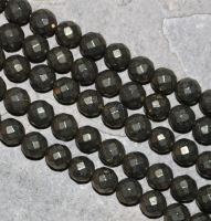 Pyrit - Kugel - 8mm - facettiert - Kettenstrang