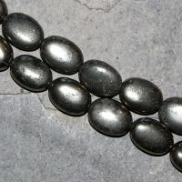 Pyrit - Oval - 14x10mm - Kettenstrang