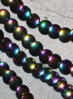 H�matit - multicolor - Disc - 12mm - Kettenstrang