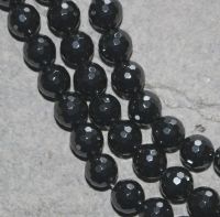 H�matit - Kugel - facettiert - 10mm - Kettenstrang