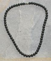 H�matit - Kugel - 8mm - 45cm - Edelsteinkette - 1 St�ck