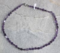 Amethyst - Tropfen - facettiert - 6-7mm - 45cm - Kette