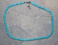 Magnesit - Kugel - 6mm - 45cm - Edelstein Kette