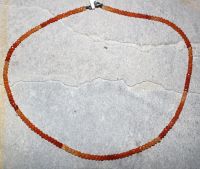 Karneol - Rondelle - facettiert - 3,5mm - 45cm - Edelstein Kette