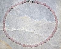 Rosaquarz - Kugel - facettiert - 7-8mm - 45 cm - Edelstein Kette