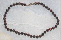 Tigerauge - rot - Kugel - 8mm - 45 cm - Edelstein Kette