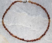 Hessonit - Oval - 5-6mm - 45cm  - Edelstein Kette