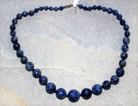 Sodalit - Kugel - facettiert - 6-16mm - 50cm - Edelstein Kette