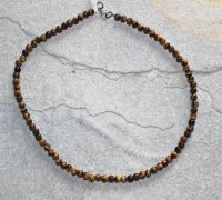 Tigerauge - Kugel - 6mm - 45 cm - Edelstein Kette
