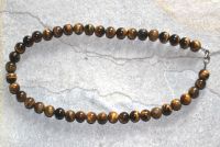 Tigerauge - Kugel - 10mm - 45 cm - Edelstein Kette