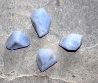 Chalcedon - Freeform facettiert - gebohrt - Anh�nger - 4 St�ck
