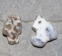 Schlangenhautachat - Trommelsteine gebohrt - Anh�nger - 2 St.