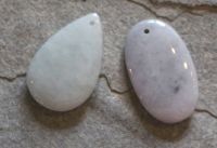 Jade Burma - Freeform gebohrt - Anh�nger - 2 St�ck