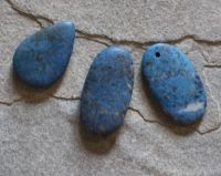Lapis - Freeform gebohrt - Anh�nger - 3 St�ck