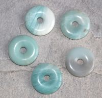 Amazonit - Donuts - 30mm - Anh�nger - 5 St�ck