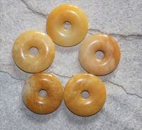 Calcit orange - Donuts - 30mm - Anh�nger - 5 St�ck