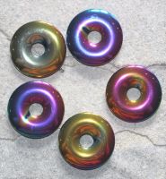 H�matin multicolor - Donuts - 30mm - Anh�nger - 5 St�ck