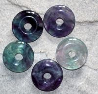 Fluorit - Donuts - 30mm - Anh�nger - 5 St�ck