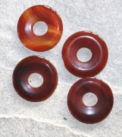 Karneol - Donuts - 40mm - Anh�nger - 4 St�ck