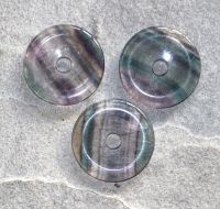 Fluorit - Donuts - 45mm - Anh�nger - 3 St�ck