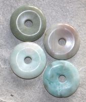 Amazonit - Donuts - 40mm - Anh�nger - 4 St�ck