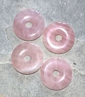 Rosaquarz - Donuts - 40mm - Anh�nger - 4 St�ck