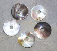 Perlmutt - Donuts - 40mm - Anh�nger - 5 St�ck