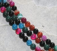 Achat multicolor - Kugel - 6mm - Kettenstrang