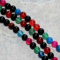 Achat multicolor - Kugel - 8mm - Kettenstrang