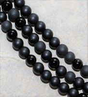 Onyx - Kugel - matt & poliert - 8mm - Kettenstrang
