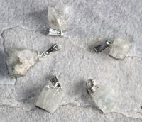 Topas weiss - Anh�nger - Naturkristall mit �se - 5 St�ck