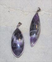 Amethyst - Anh�nger - Cabochon mit Fassung - 1 St�ck