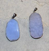 Chalcedon - Anh�nger - Cabochon mit Fassung - 1 St�ck