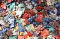 Edelstein Mix - Anh�nger - Tier Mix mit Bohrung - 10 St�ck
