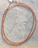Aventurin rot - Kugel - facettiert - 3mm - 90cm - Kette