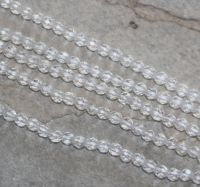 Bergkristall - Kugel - facettiert - 4mm - Kettenstrang