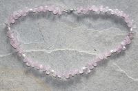Rosaquarz - Perle - Tropfen - 5-9mm - 45cm - Edelstein Kette