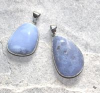 Chalcedon - Anh�nger - Cabochon mit Fassung - 1 St�ck