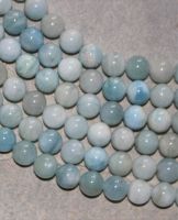 Aquamarin - Kugel - 10mm - Kettenstrang