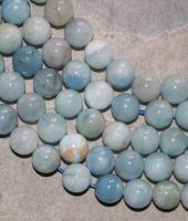 Aquamarin - Kugel - 12mm - Kettenstrang