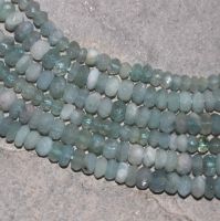 Aquamarin - Rondelle - 6-8mm - facettiert - Kettenstrang