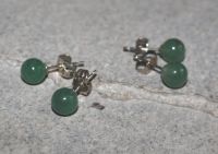 Aventurin - Kugel - 6mm - Ohrstecker - Silber - 2 Paar