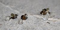 Labradorit - Kugel - 4-5mm - Ohrstecker - Silber - 1 Paar