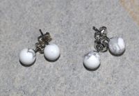 Magnesit - Kugel - 8mm - Ohrstecker - Silber - 2 Paar