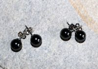 H�matit - Kugel - 8mm - Ohrstecker - Silber - 2 Paar