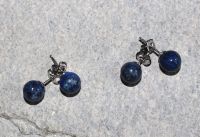 Lapis - Kugel - 8mm - Ohrstecker - Silber - 2 Paar